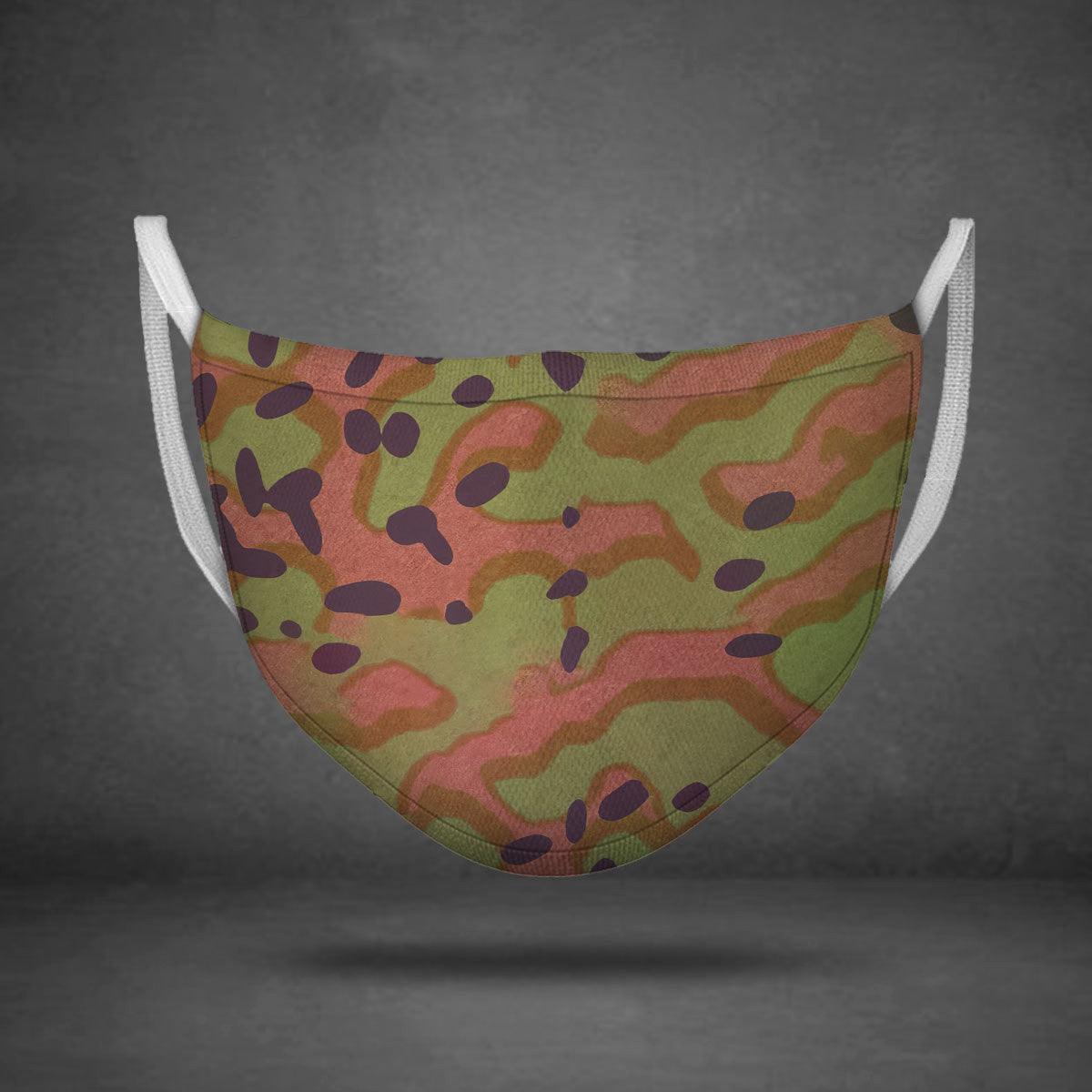 Platanenmuster German World War II Camouflage Patterns Face Mask - CustomsPig