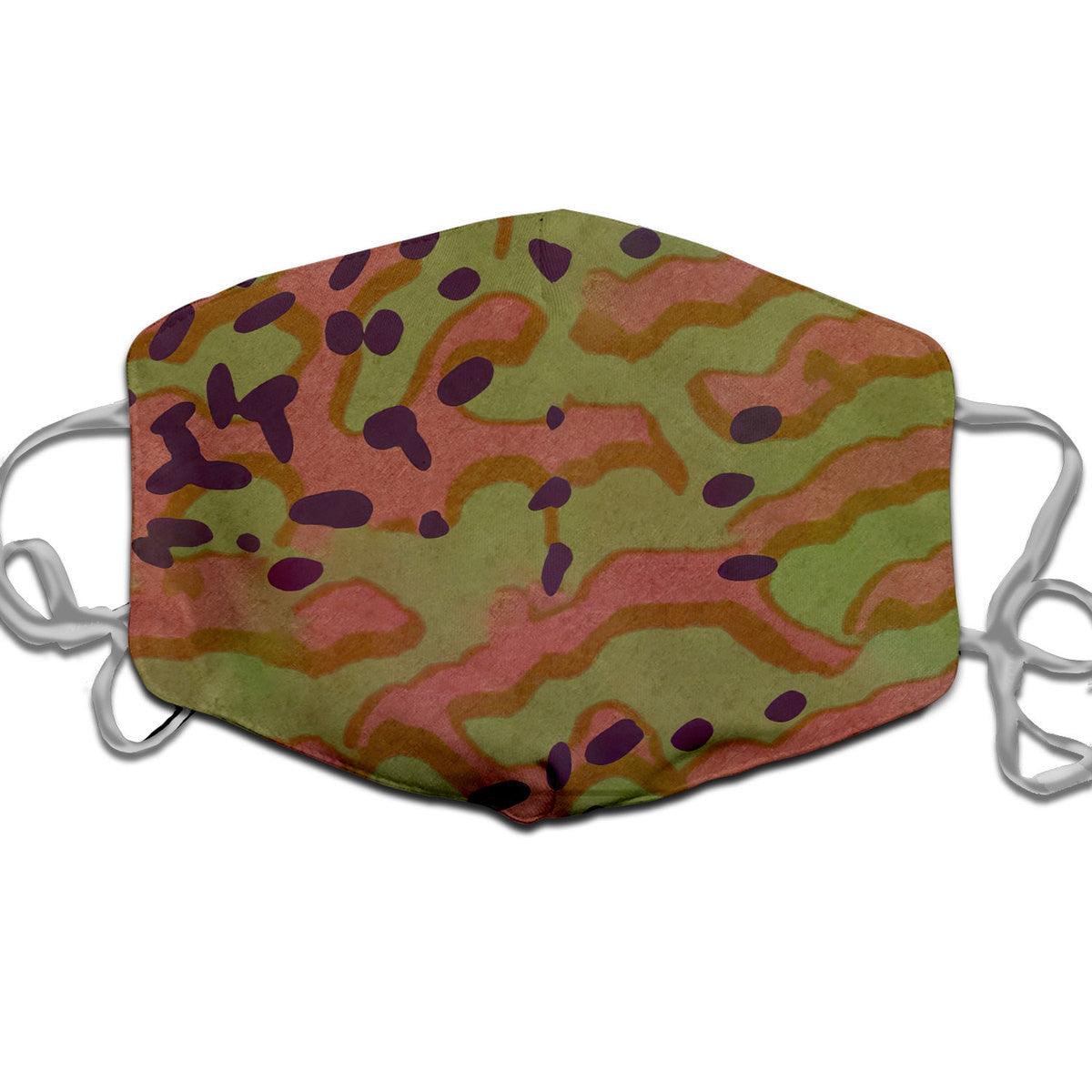 Platanenmuster German World War II Camouflage Patterns Face Mask - CustomsPig