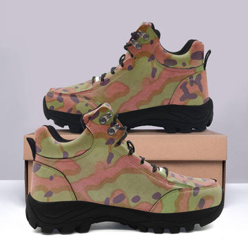 Platanenmuster German WWII Camo Patterns Hiking Shoes - CustomsPig