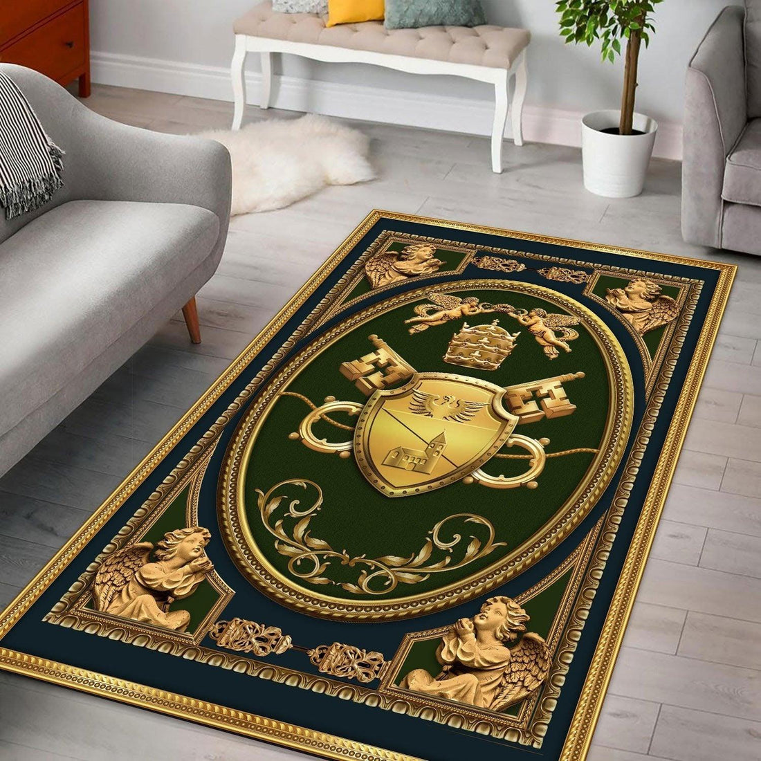 Pope Benedict XV Coat Of Arms Rug - DucG
