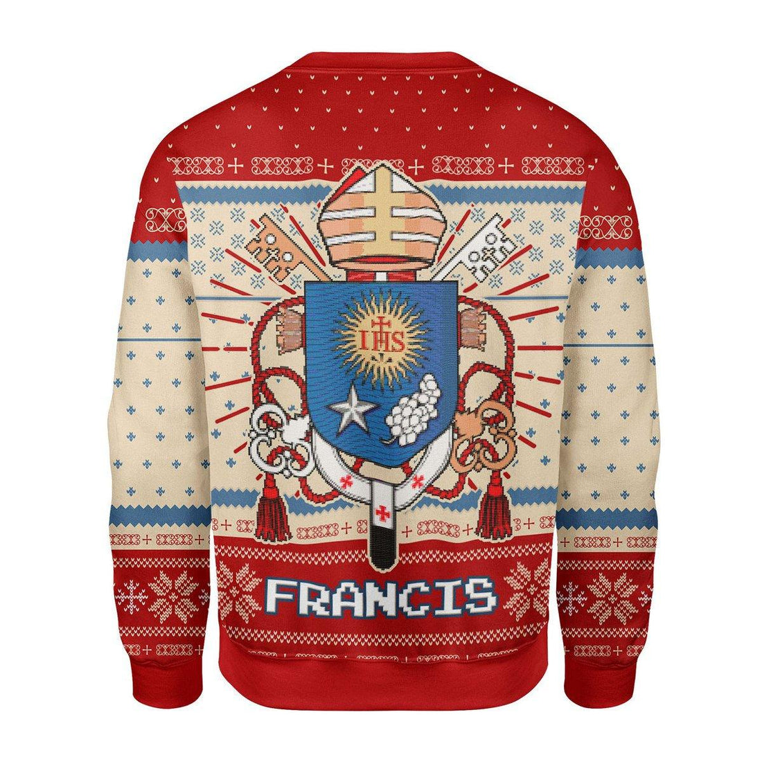 Pope Francis Coat Of Arms Christmas Sweater - CustomsPig