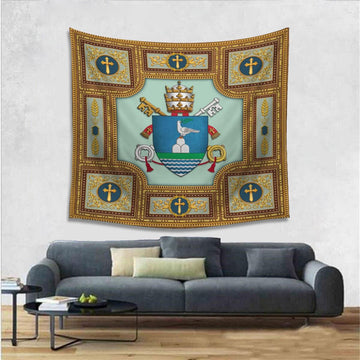 Pope Francis Coat Of Arms Tapestry - CustomsPig