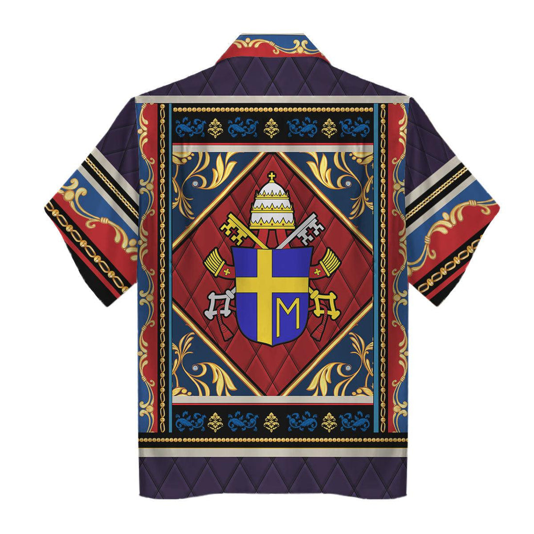 Pope John Paul II Stained Glass Hawaiian Shirt - Gearhomie.com