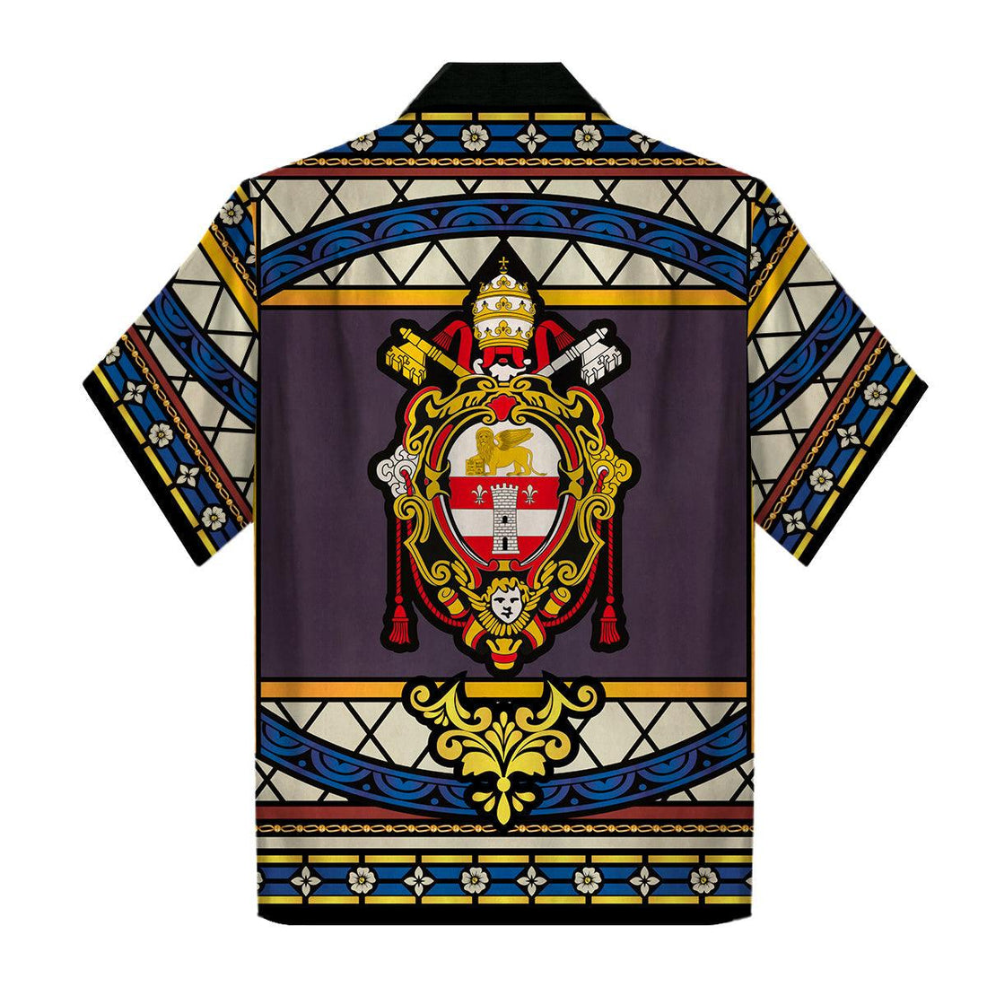 Pope John XXIII Stained Glass Hawaiian Shirt - Gearhomie.com