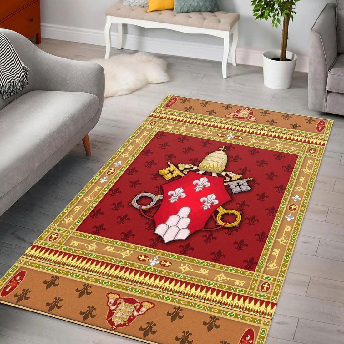 Pope Paul VI Coat of Arms Rug - DucG