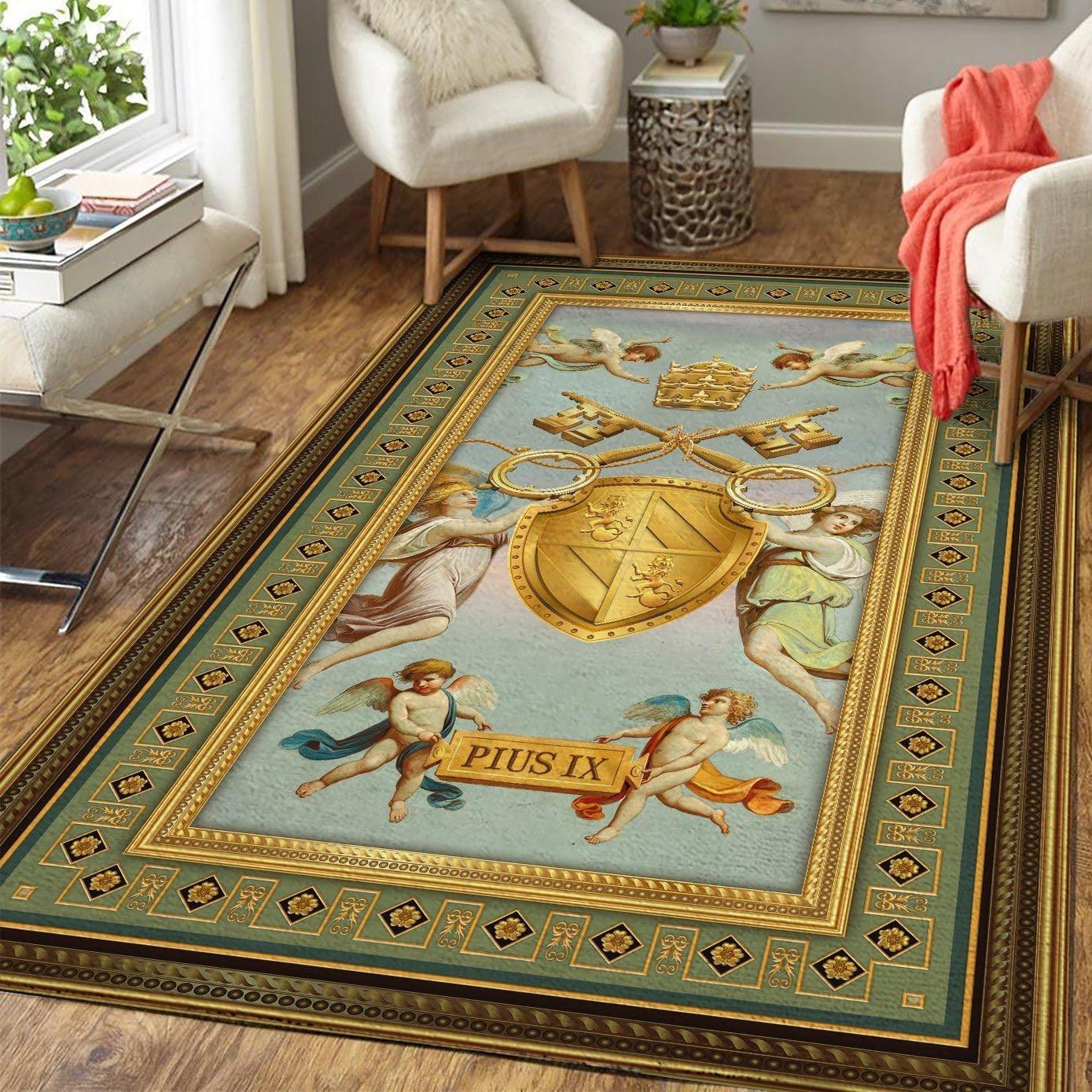 Pope Pius IX Coat of Arms Rug - CustomsPig