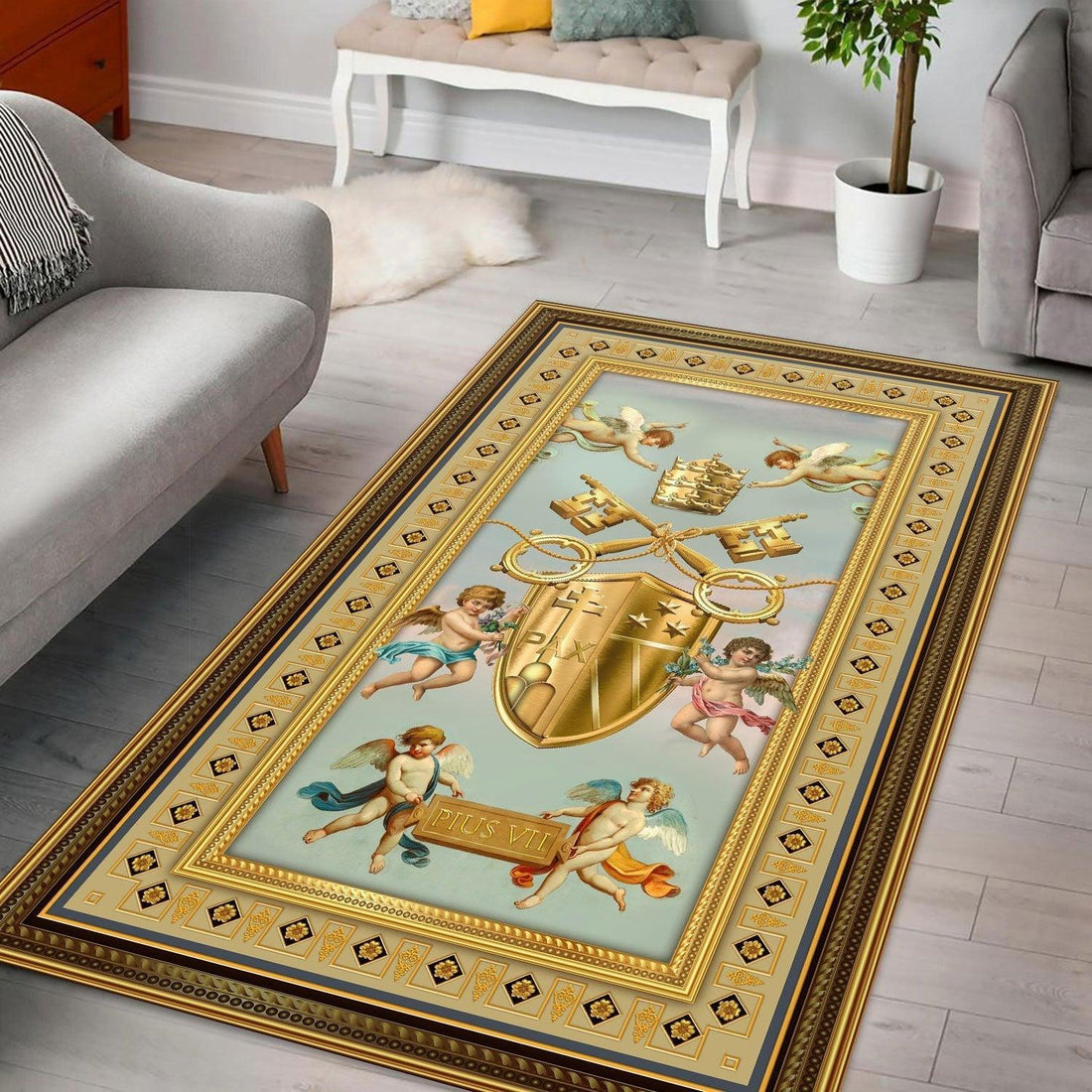 Pope Pius VII Coat Of Arms Rug - DucG