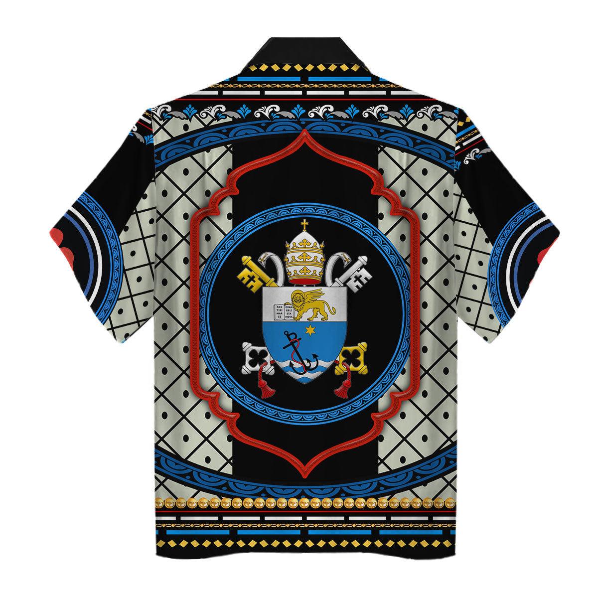 Pope Pius X Stained Glass Hawaiian Shirt - Gearhomie.com