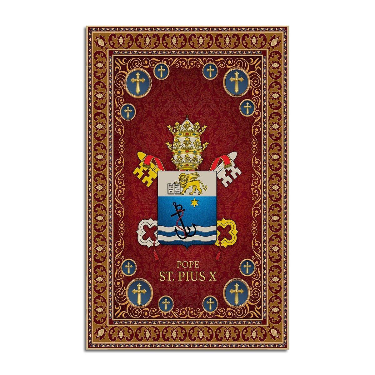 Pope Saint Pius X Coat Of Arms Rug - DucG