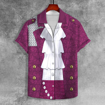 Prince Purple Rain Outfits Unisex Lapel Shirt - CustomsPig.com