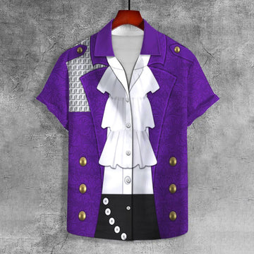 Purple Rain Outfits Unisex Lapel Shirt - CustomsPig.com
