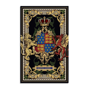 Queen Elizabeth I Coat of Arms Rug - CustomsPig