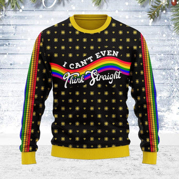 Rainbow LGBT Flag Ugly Christmas Sweater - DucG