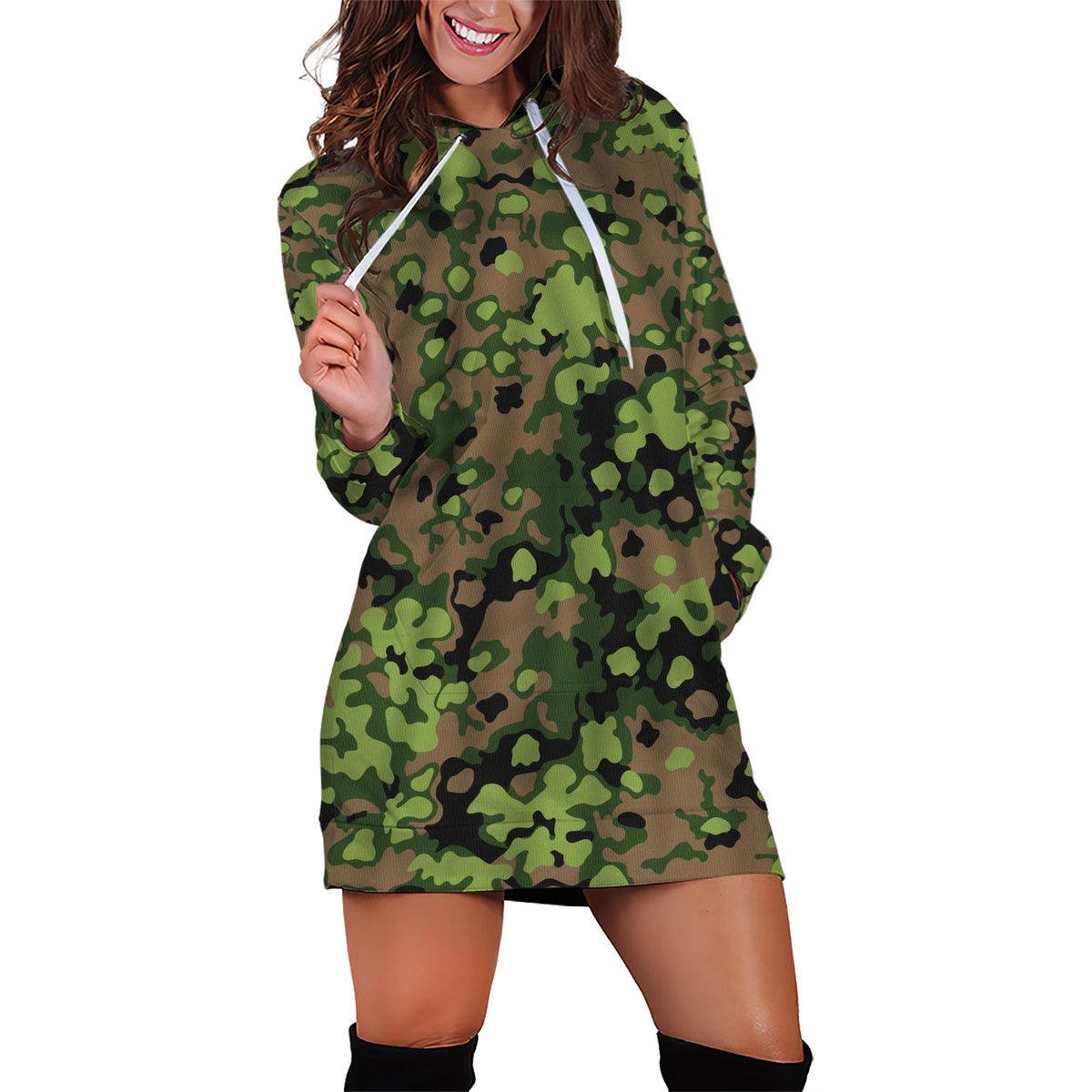 Rauchtarnmuster Blurred Edge Pattern 1939 1944 Dress Hoodie - DucG