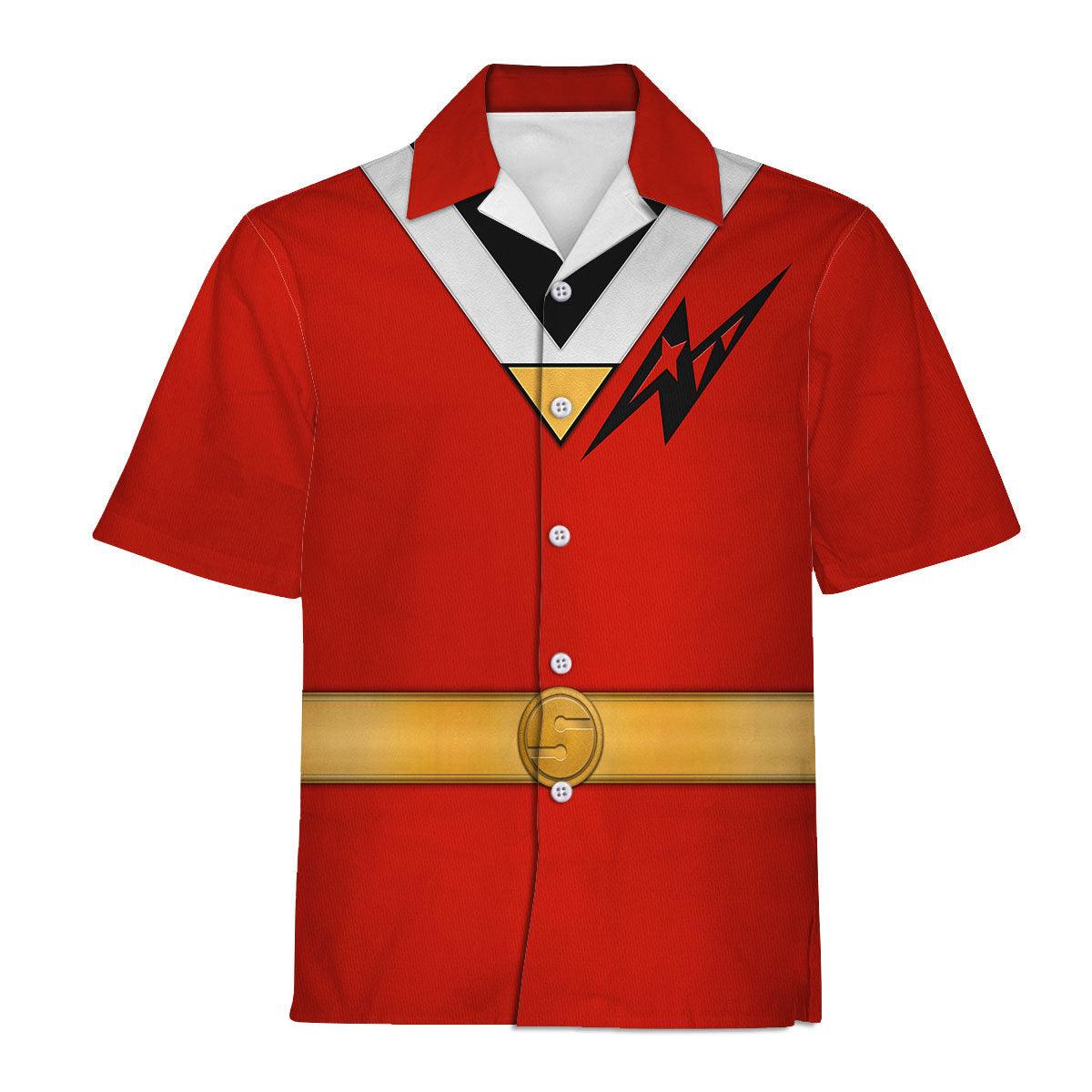 Red Aurico Ranger Hoodies Sweatshirt T-shirt Hawaiian Sweatpants - CustomsPig.com