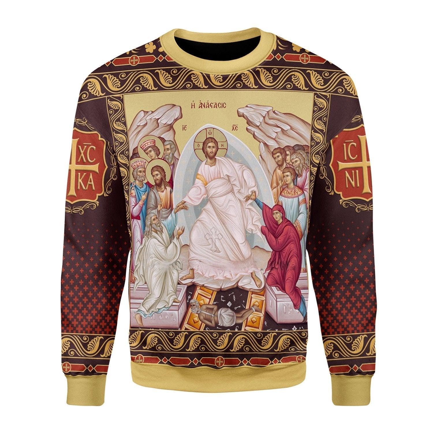 Resurrection of Christ Sweatshirt - DucG