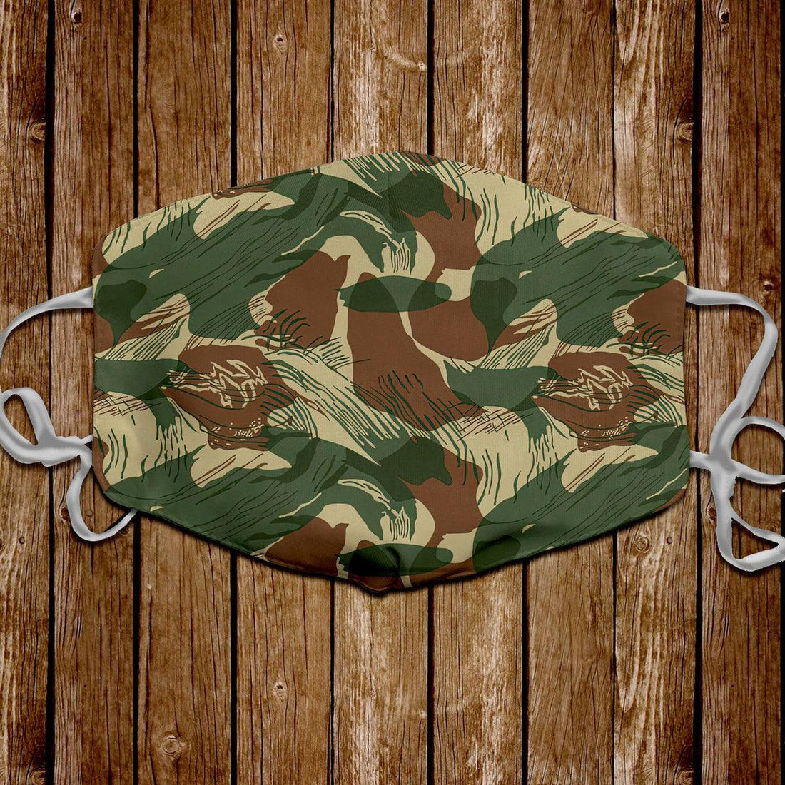 Rhodesian Brushstroke Rhodesian Security Forces 1965 Camo Pattern Face Mask - DucG