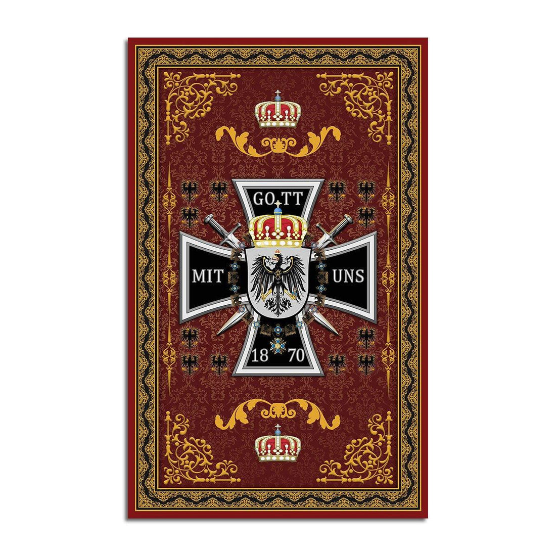 Royal Standard of the King of Prussia Rug - CustomsPig