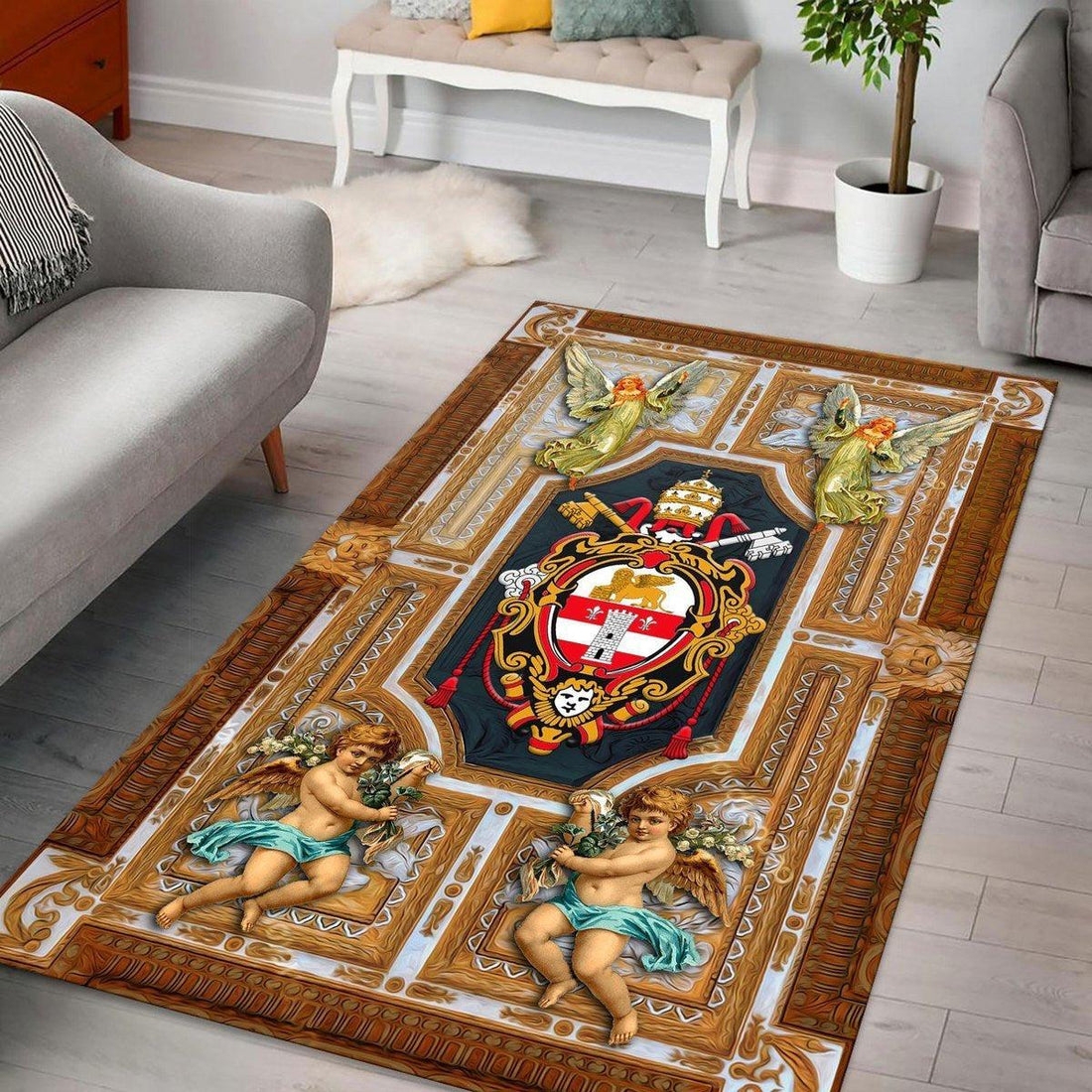 Saint John XXIII Coat of Arms Rug - DucG
