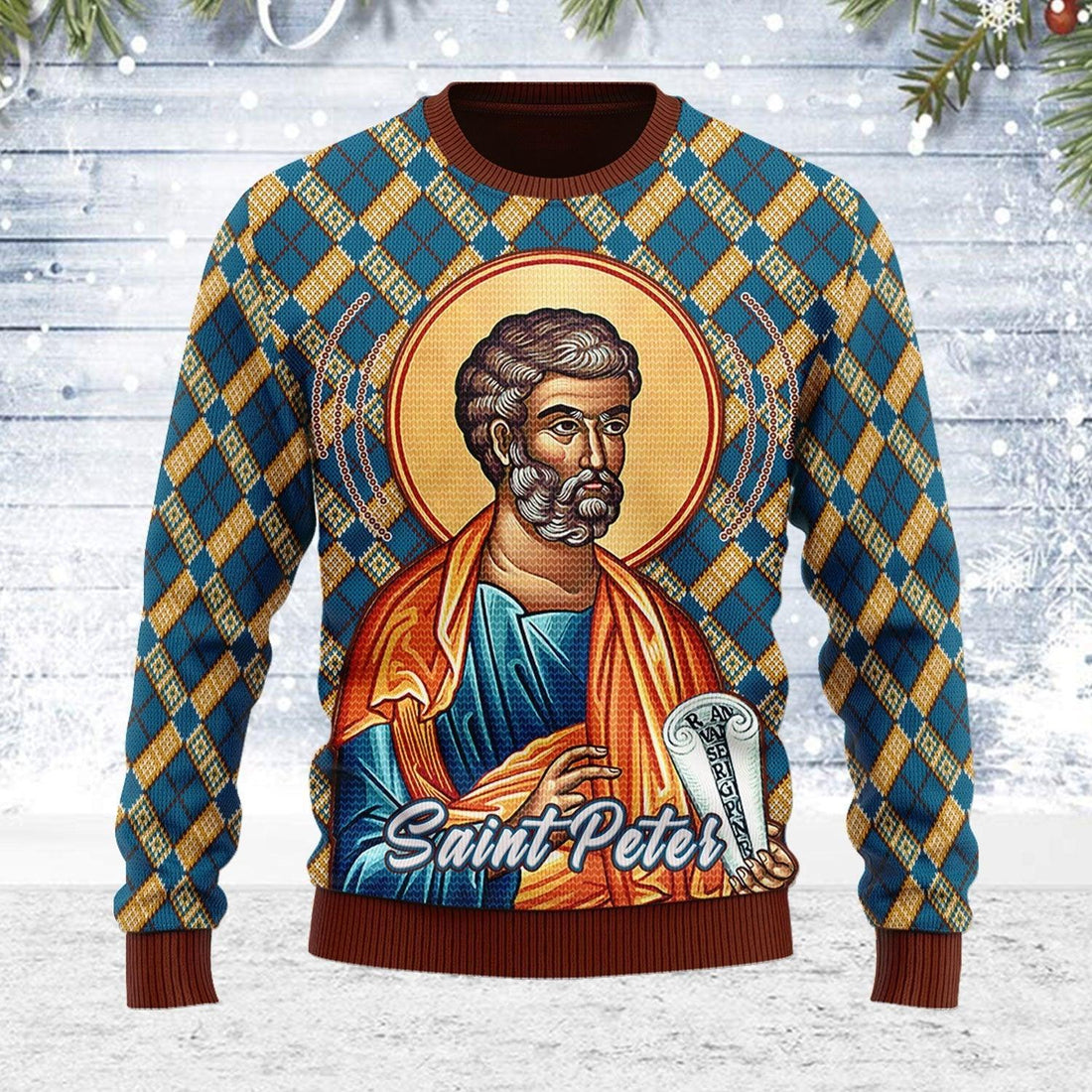 Saint Peter Ugly Christmas Sweater - CustomsPig