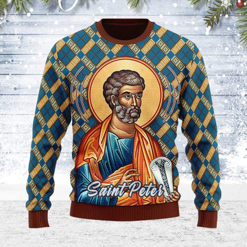 Saint Peter Ugly Christmas Sweater - DucG