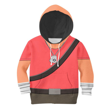 Scout TF2 Kid Costume Cosplay Kid Hoodie Sweatshirt T-Shirt - CustomsPig.com