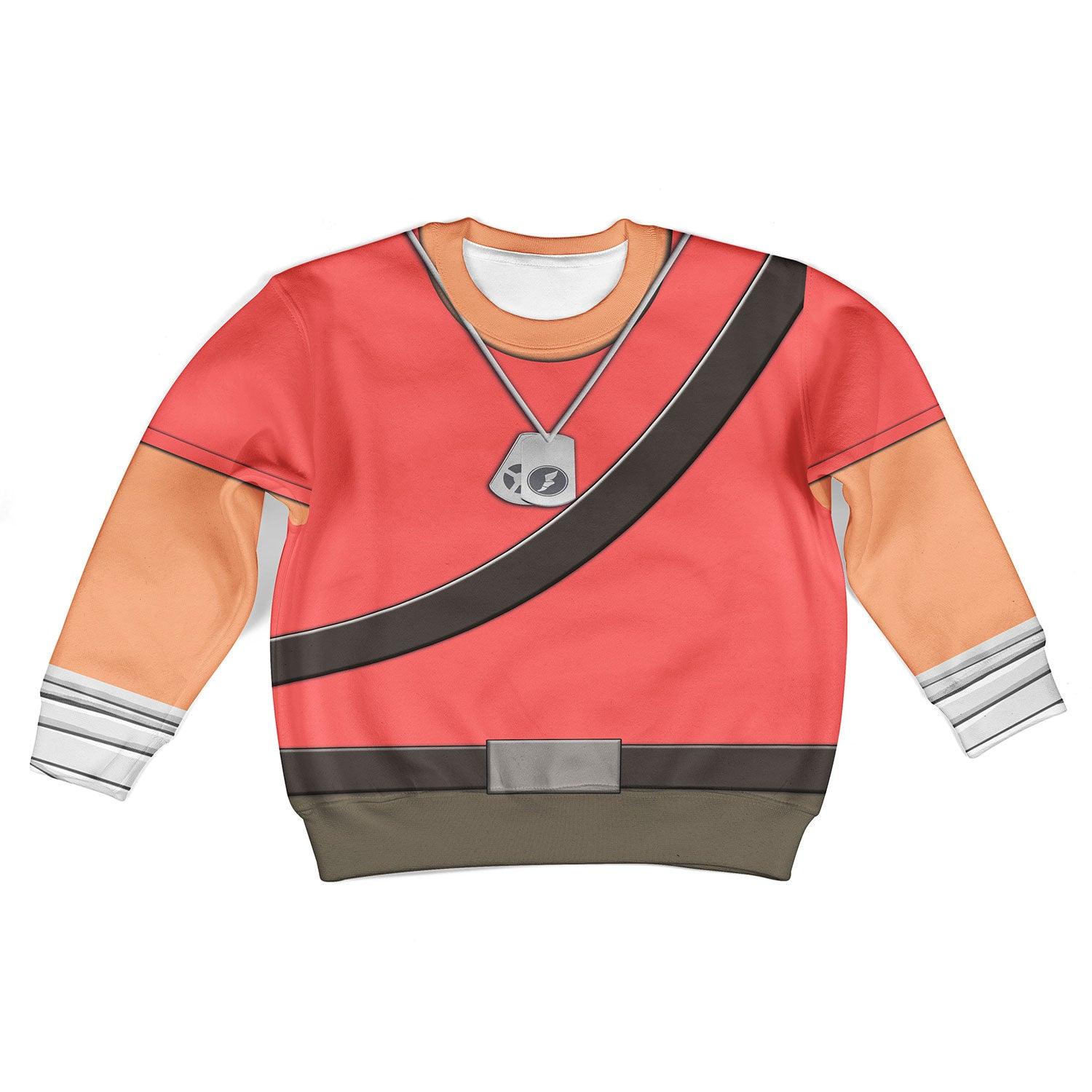Scout TF2 Kid Costume Cosplay Kid Hoodie Sweatshirt T-Shirt - CustomsPig.com