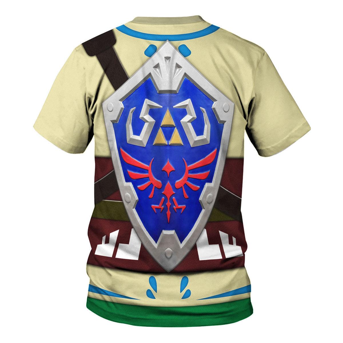 Skyloft Uniform - Skyward Sword Link Attire Shield Unisex Hoodie Sweatshirt T-shirt Sweatpants Cosplay - CustomsPig.com