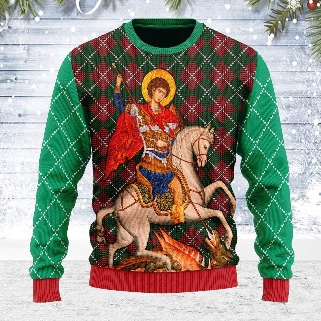 St. George Ugly Christmas Sweater - DucG