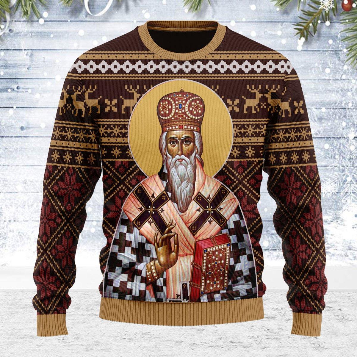 St. Vasilije of Ostrog Ugly Christmas Sweater - CustomsPig