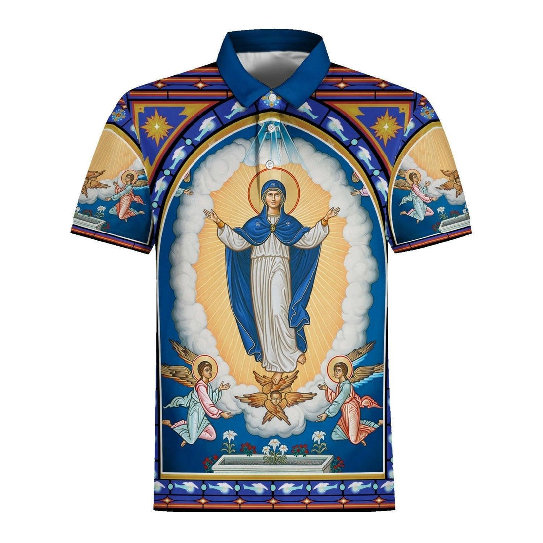The Assumption of the Virgin Mary Icon Polo Shirt - DucG