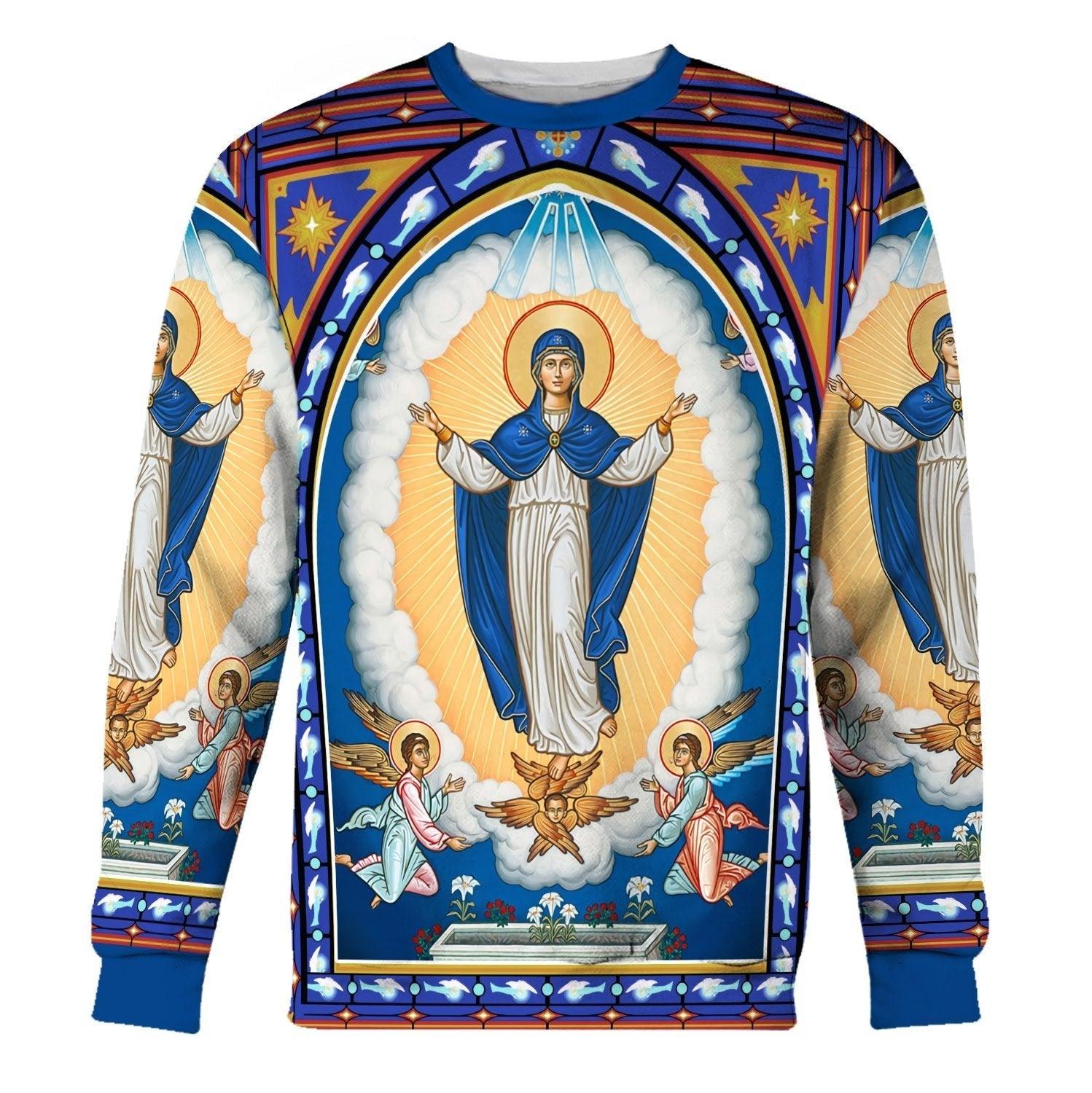 The Assumption of the Virgin Mary Icon Sweatshirt - DucG