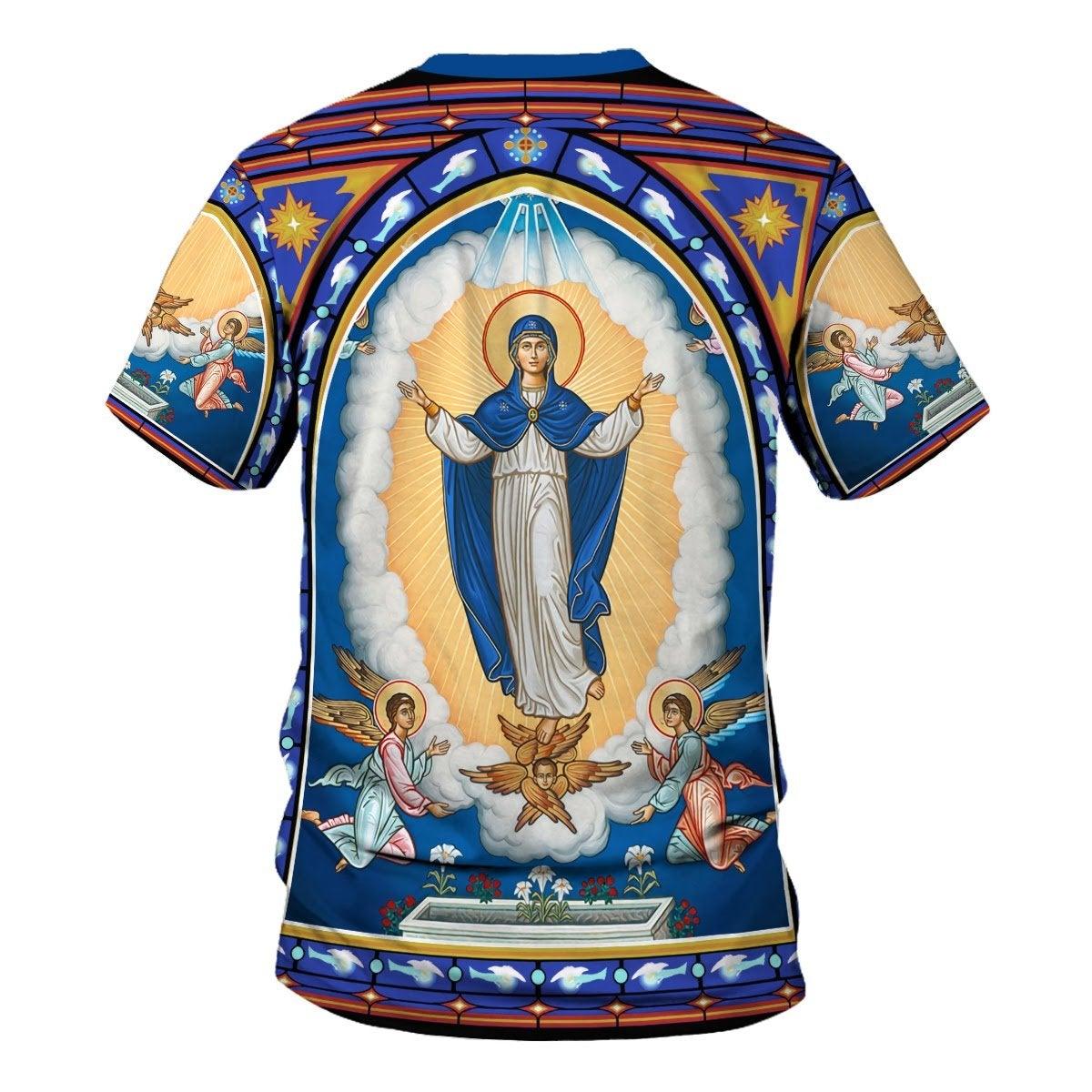 The Assumption of the Virgin Mary Icon T-shirt - DucG