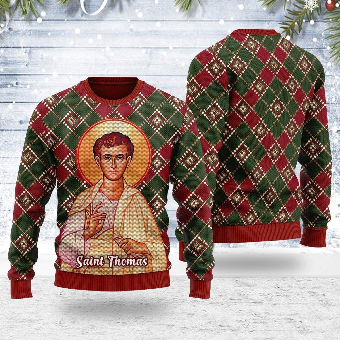 Thomas the Apostle Ugly Christmas Sweater - CustomsPig