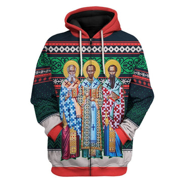 Three Great Hierarchs Zip Hoodie - DucG