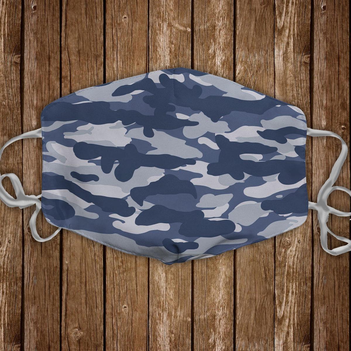 Urban Blue CAMO Face Mask - DucG