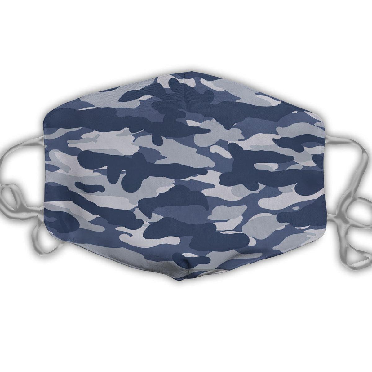 Urban Blue CAMO Face Mask - DucG