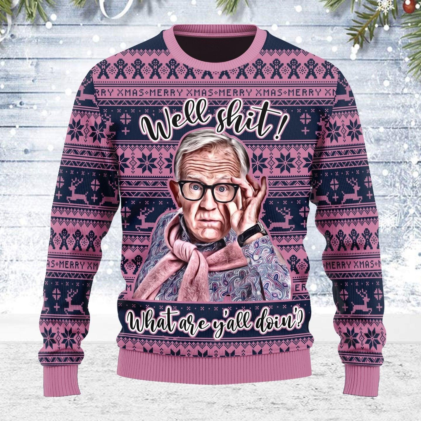Well Shit Ugly Christmas Sweater - CustomsPig
