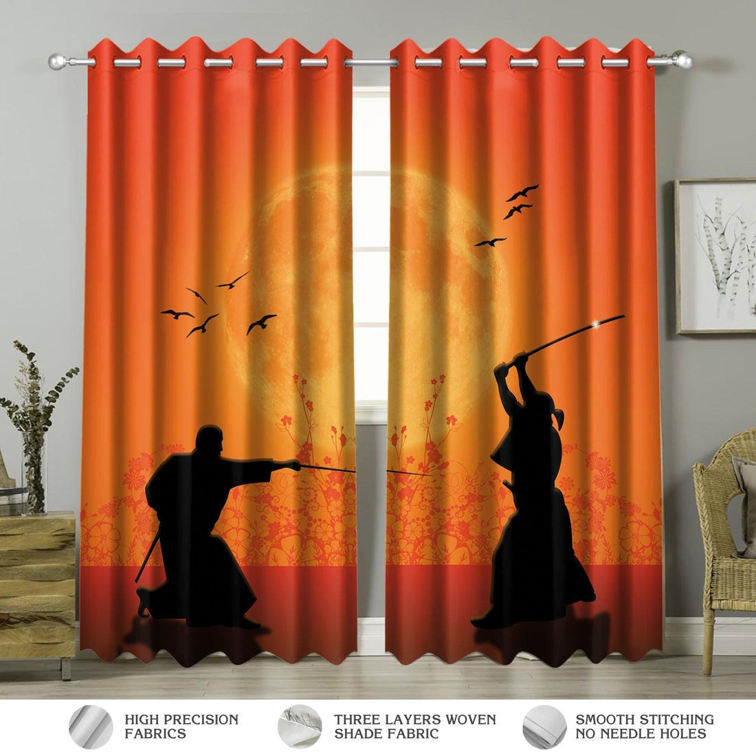Window Curtains Samurai - CustomsPig