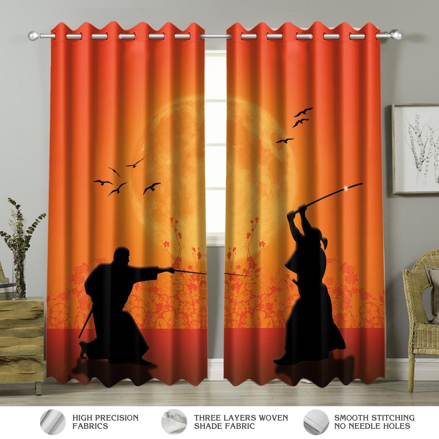 Window Curtains Samurai - CustomsPig