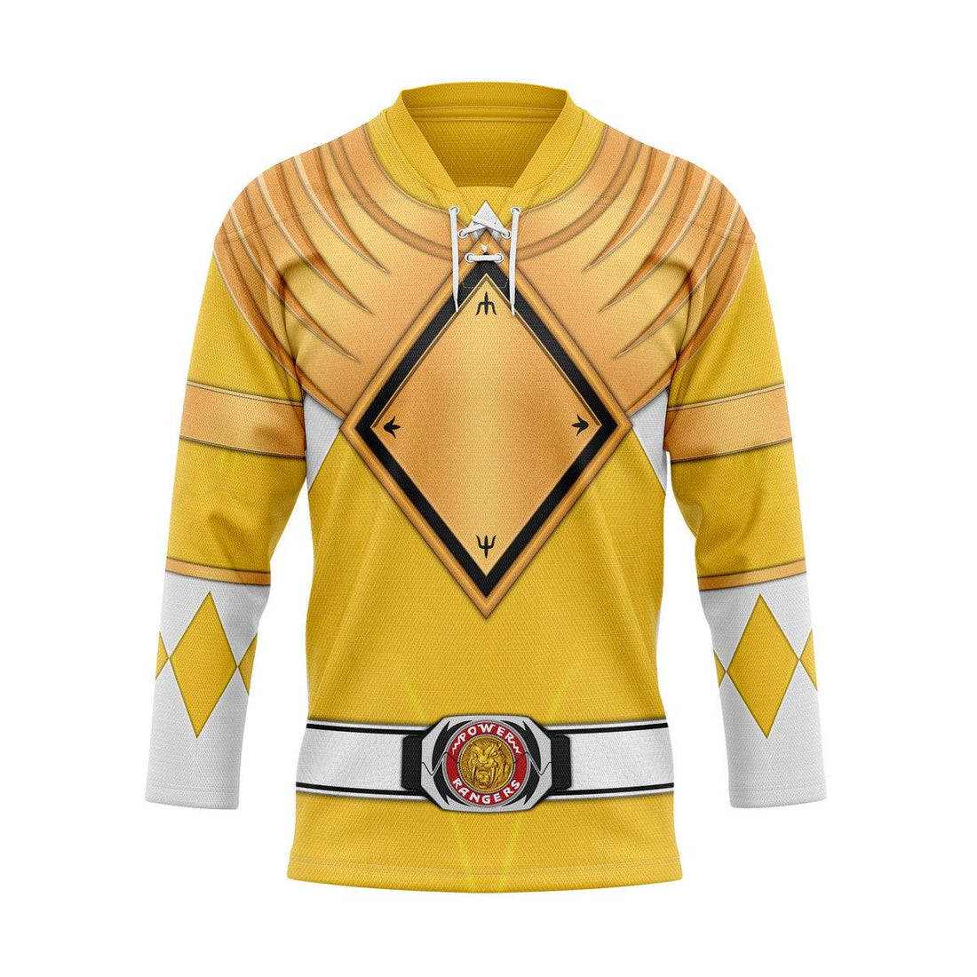 Yellow Ranger Dragon Shield Hockey Jersey -  CustomsPig.com