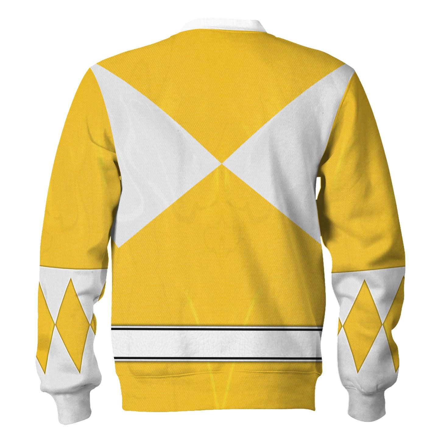 Yellow Ranger Mighty Morphin Hoodies Sweatshirt T-shirt Hawaiian Tracksuit -  CustomsPig.com