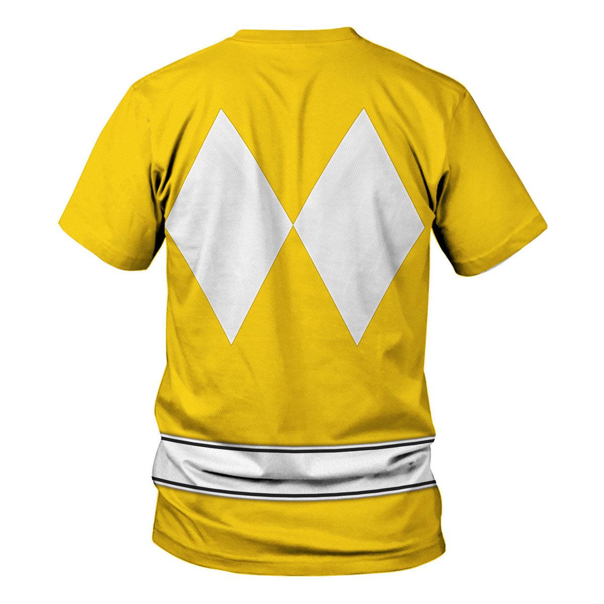 Yellow Ranger Mighty Morphin The Movie (1995) Hoodies Sweatshirt T-shirt Hawaiian - CustomsPig.com