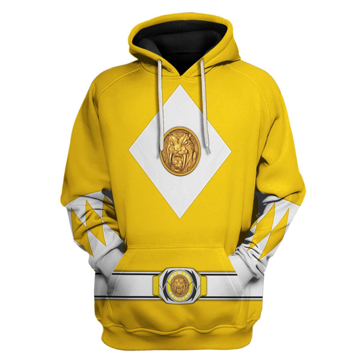 Yellow Ranger Mighty Morphin The Movie (1995) Hoodies Sweatshirt T-shirt Hawaiian - CustomsPig.com