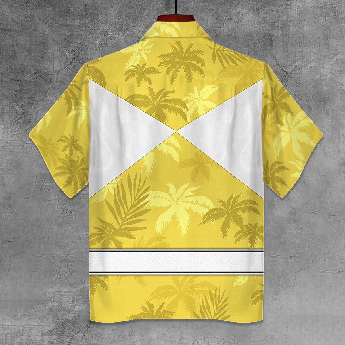 Yellow Ranger x Tommy Vercetti Hawaiian Shirt Beach Shorts - CustomsPig.com