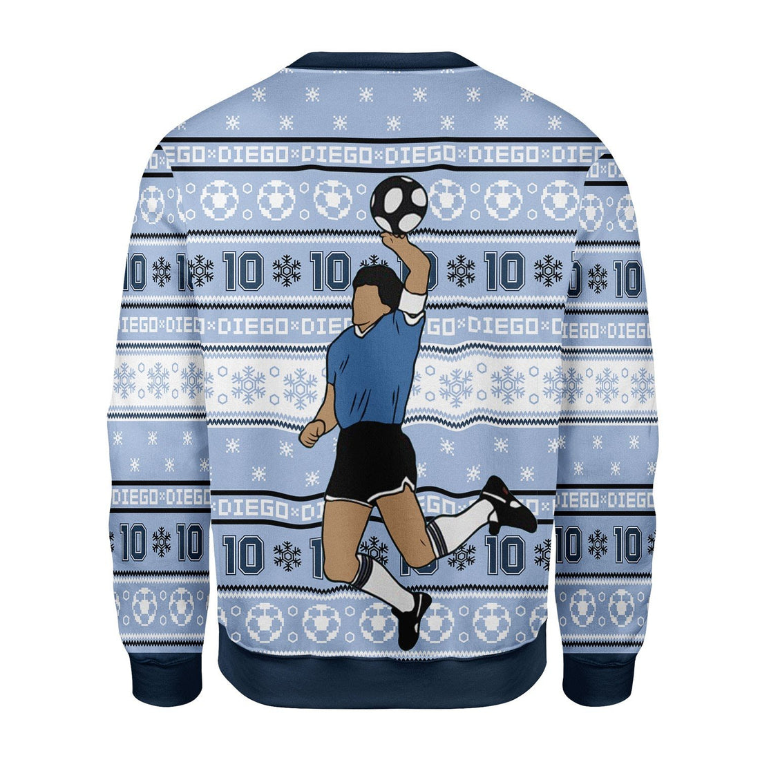 Customspig Christmas Sweater Number 10 Football Player 3D Apparel