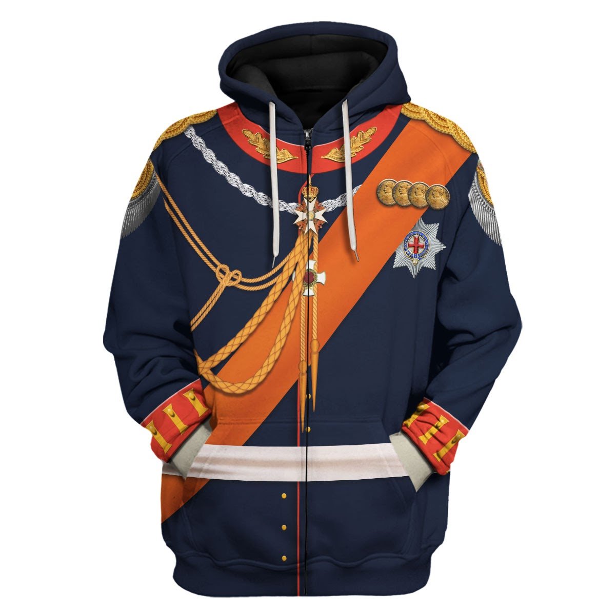 Wilhelm Ii German Emperor Zip Hoodie / S Vn314