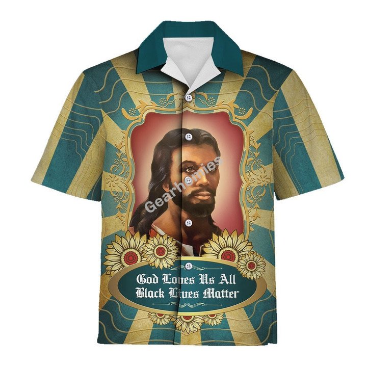 Tracksuit Tops Pullover Sweatshirt Black Jesus God Loves Us All Black Lives Matter 3D Apparel