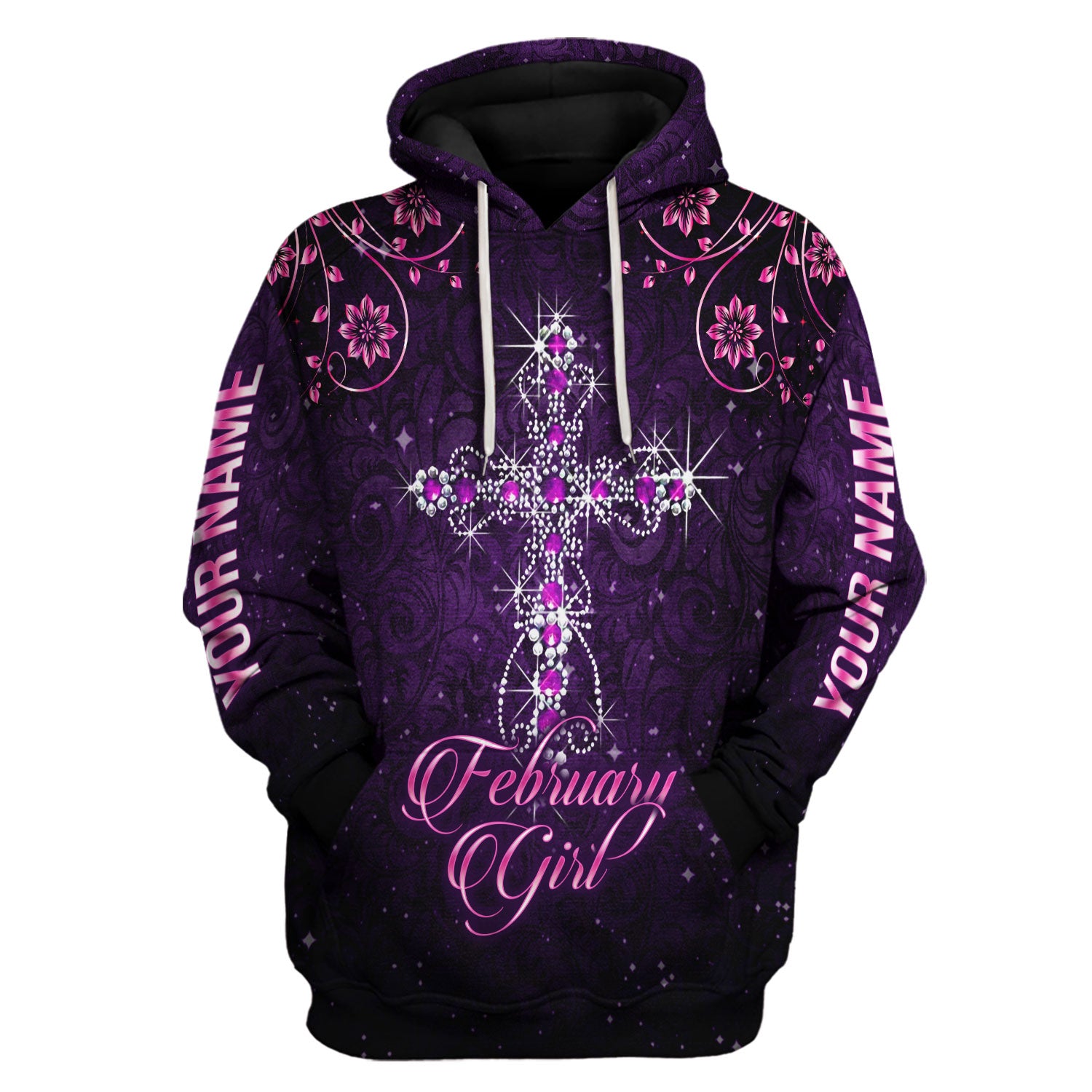 CustomsPig Personalized Tops I Am A February Girl All Over Printed