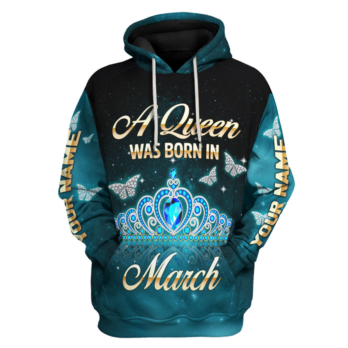 CustomsPig Personalized Hoodie March Girl All Over Printed